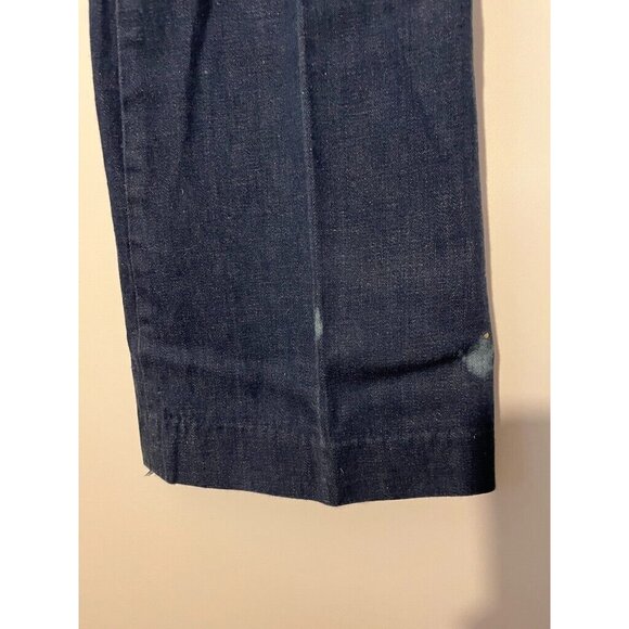 VTG Anastasas Womens 70s Dark Wash Denim Lace Front Bellbottom Flare Jeans 28x31 - Picture 11 of 14